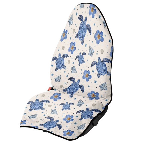 KUIFORTI Waterproof Car Seat Cover for Front Seats, Universal for Cars, SUVs, Trucks, Washable for Gym,Workout,Beach,Hiking,Running Swimming, Ocean Turtle Print
