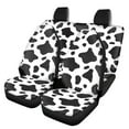 thumbnail image 1 of KUIFORTI White Cow Print Car Seat Covers 4 Pcs, Front Seat Protector Carseat Rear Split Bench Cover Universal , Automobile Interior Decorate Accessories Fit for Car SUV Trucks, 1 of 7