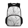 thumbnail image 1 of KUIFORTI White Marble Backpacks Laptop Backpack Lunch Backpack Trendy Nurse Teacher Work Bag with Insulated Cooler Lunch Box for Women Men/Travel Beach, 1 of 8