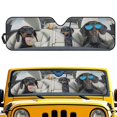 thumbnail image 1 of KUIFORTI Windshield Sunshade Cute Dachshund Car Sun Shade Foldable Heat Shield Sunshade for Jeep Wrangler Rubicon Sahara TJ JK JKU 2/4 Doors, 1 of 6