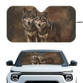 thumbnail image 1 of KUIFORTI Wolf Car Windshield Sunshade Funny Front Window Car Sun ​Shade Windshield Foldable Heatshield Rays Sun Shade Visor Protector for Car Sedan Truck SUV Accessories 66.53" x 34.44", 1 of 5