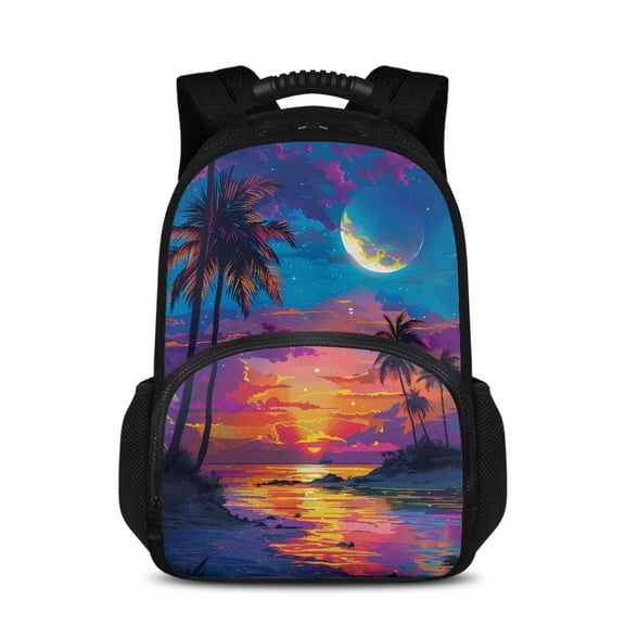 KUIFORTI Work Backpack Woman Outdoor Backpack for Men, Beach Palm Tree Lunch Backpack Insulated Cooler Backpack with Lunch Box Compartment Cool Gifts for Nurses Work Beach Picnic