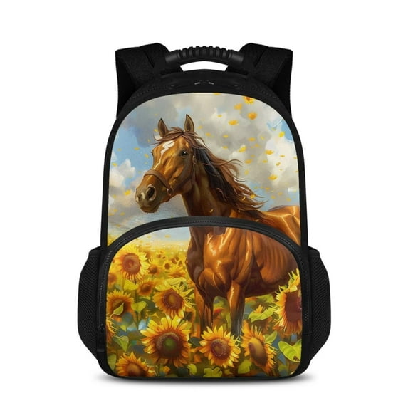 KUIFORTI Work Backpack for Women Insulated Cooler Backpack Horse Sunflower Backpacks Cooler Bag Gifts for Nurses Work Outdoor Beach Picnic