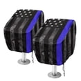 thumbnail image 1 of KUIFORTI American Flag 2Pcs Boat Seat Cover Dust Resistant Fishing Chair Cover with Drawstring Easy Installation Durable Boat Chair Protector 23W x 21D x 24H Inch, 1 of 7