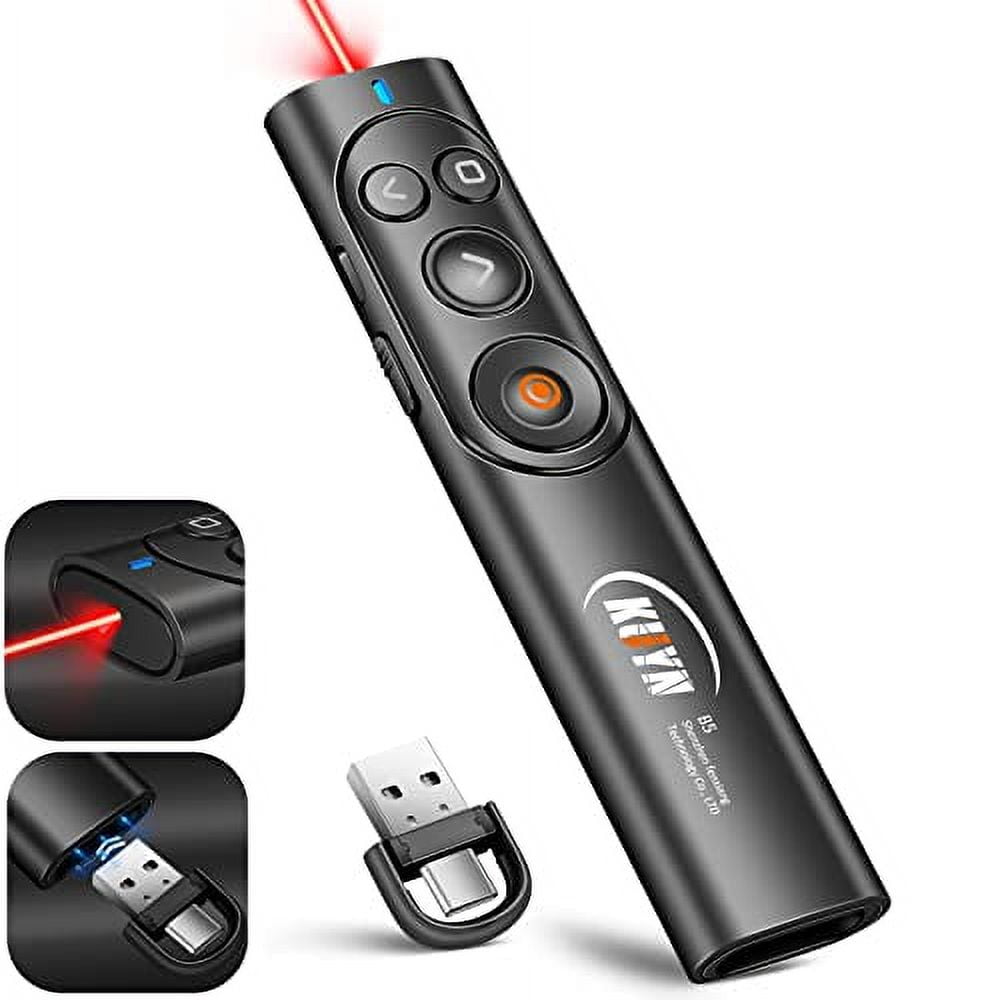 KUIYN Presentation ClickerLaser Pointer for Presentations, Rechargeable Wireless Presenter