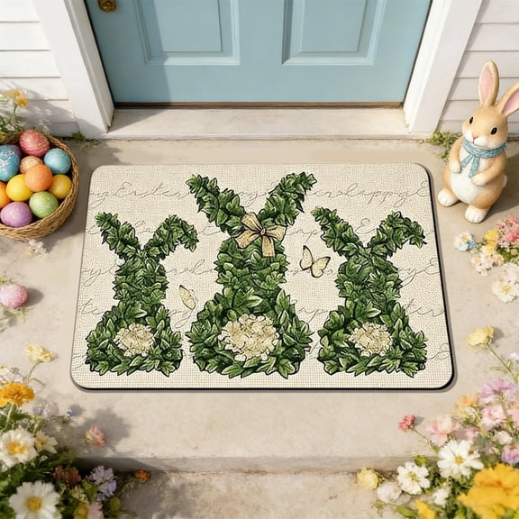 KUKIDSVO Easter Entrance Floor Mat, Non-Slip Dirt Proof Absorbent Foot Mat for Hallway Bedroom Bathroom, 15.75×23.62in, Style A