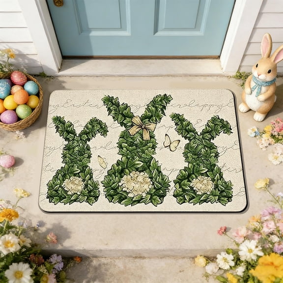 KUKIDSVO Easter Entrance Floor Mat, Non-Slip Dirt Proof Absorbent Foot Mat for Hallway Bedroom Bathroom, 15.75×23.62in, Style A