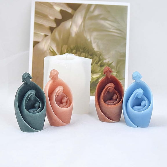 KUKIDSVO Family Silicone Mold, DIY Candle Plaster Diffuser Tool for Home Desktop Decor