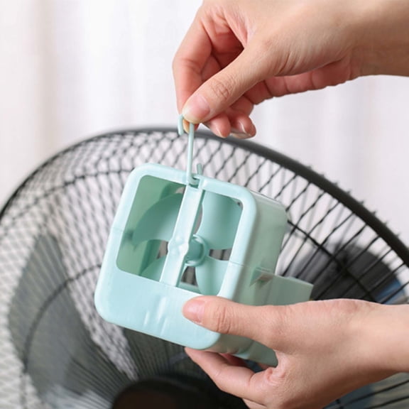 KUKIDSVO Portable Hanging Desktop Fan with Ice Cooling Quiet Plastic for Office Dorm Students, Blue