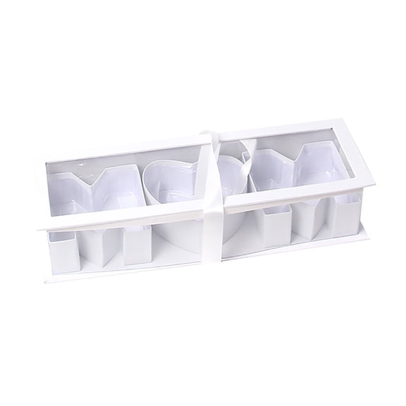 KUKIDSVO Rectangular Window Flower Gift Box, Floral Packaging Box, Wedding Souvenir Box for Mother's Day Gift Home Decor Florist Bouquet Packaging Festival Decoration (1 Pack, White)