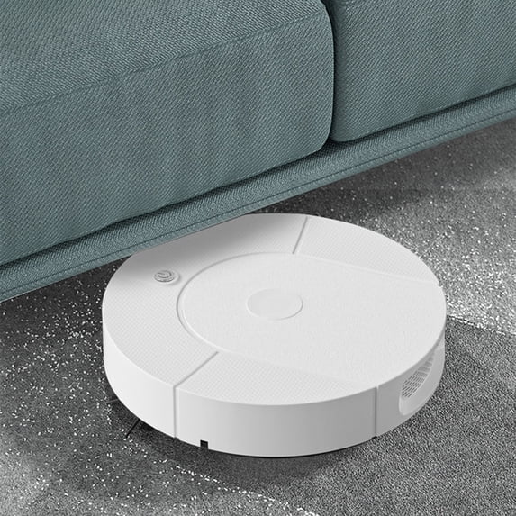 KUKIDSVO Robot Vacuum Cleaner, 2-in-1 Sweep & Mop Combo, 12x12x2.56in Wireless Automatic Floor Cleaner for Home Hardwood & Tile Floors, White