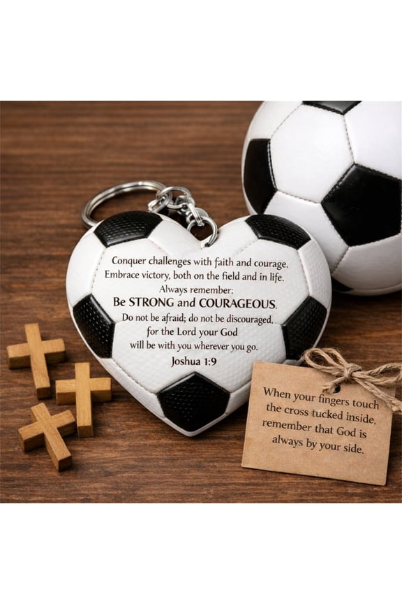 Soccer Keychain Sporty Motivational Gift for Soccer Lovers Athletes Coaches Fans & Team Member Souvenirs