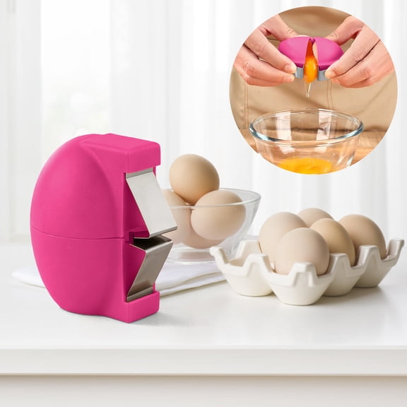 KUKIDSVO Stainless Steel Egg Cracker Tool, 2Pcs Multifunctional Egg Opener, Kitchen Cooking Gadget for Home Daily Use(B)