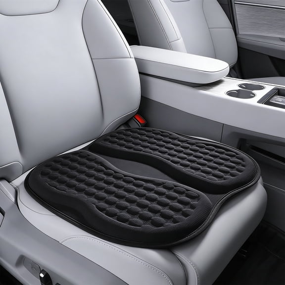 KUKIDSVO Summer Cooling Seat Cushion, 18.5"x19.7" Suspended Breathable Gel Seat Pad, Pressure Relief Non-Slip Car Chair Cushion for Vehicle Office Home, Black