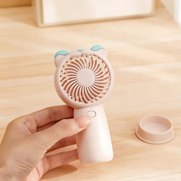 KUKIDSVO Upgraded Portable Handheld Fan, Cute Pipi Bear Design, USB Rechargeable Portable, B