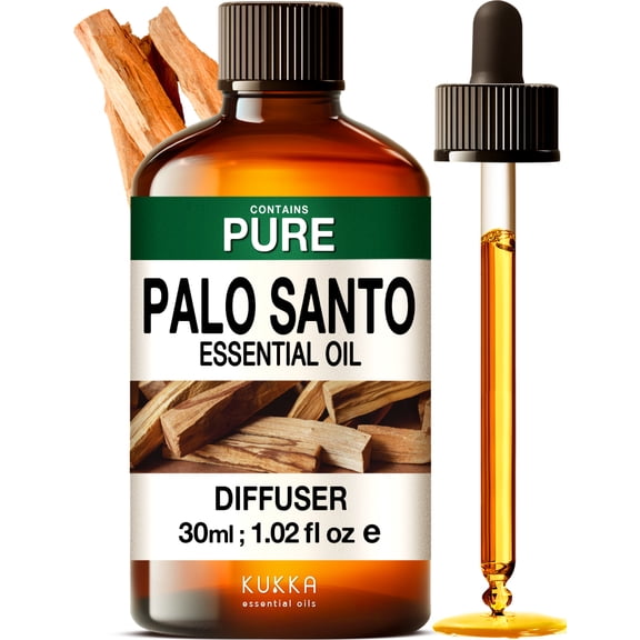 KUKKA Palo Santo Essential Oils - 1 Fl Oz - for Hair, Skin, Diffuser, Aromatherapy & DIY Soap Making Scent