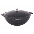 thumbnail image 1 of KUKMARA Aluminum Wok Kazan Cooking Pot 9.5 Qt (9 L) Granit Ultra Non-Stick Kazan for Making Pilaf with Lid Camping Cookware Dutch Oven Kitchen Pot, 1 of 8