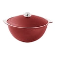 thumbnail image 1 of KUKMARA Cast Aluminum Asian Cauldron with Lid 12.7 Qt (12 L) Aluminum Kazan for Making Pilaf Dutch Oven Pot Camping Cookware Kitchen Pot Aluminum Caldero, Red, 1 of 4