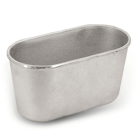 KUKMARA Cast Aluminum Loaf Pan 8.9x4.5x4.8" (22.5x11.5x12.2 cm) Oval Bread Mold Baking Mold Bread Baking Dish Bread Pan Aluminum Baking Pan for Banana Cake and Bread, Gray