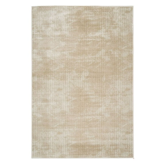 KUKOON Beige Chevron Living Room Area Rug