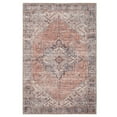 thumbnail image 1 of KUKOON Distressed Beige Medallion Washable & Non Slip Area Rug, 1 of 5