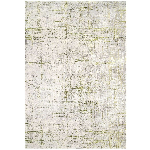 KUKOON Green & Grey Abstract Living Room Area Rug