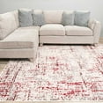 thumbnail image 1 of KUKOON Red & Grey Abstract Living Room Area Rug, 1 of 4