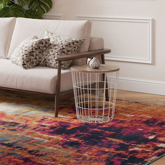 KUKOON Vibrant Multicolor Abstract Area Rug