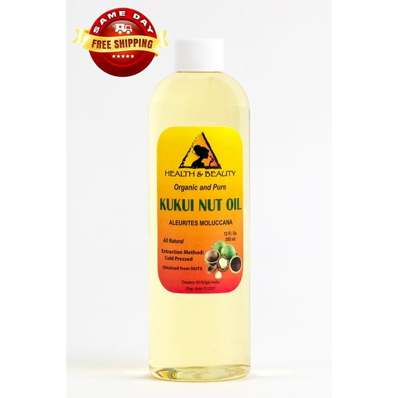KUKUI NUT OIL ORGANIC CARRIER COLD PRESSED NATURAL 100% PURE 36 OZ