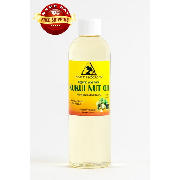 KUKUI NUT OIL ORGANIC CARRIER COLD PRESSED NATURAL 100% PURE 4 OZ