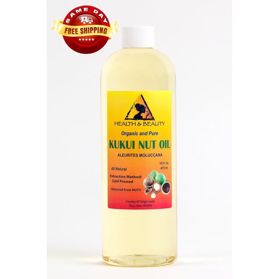 KUKUI NUT OIL ORGANIC CARRIER COLD PRESSED NATURAL 100% PURE 64 OZ