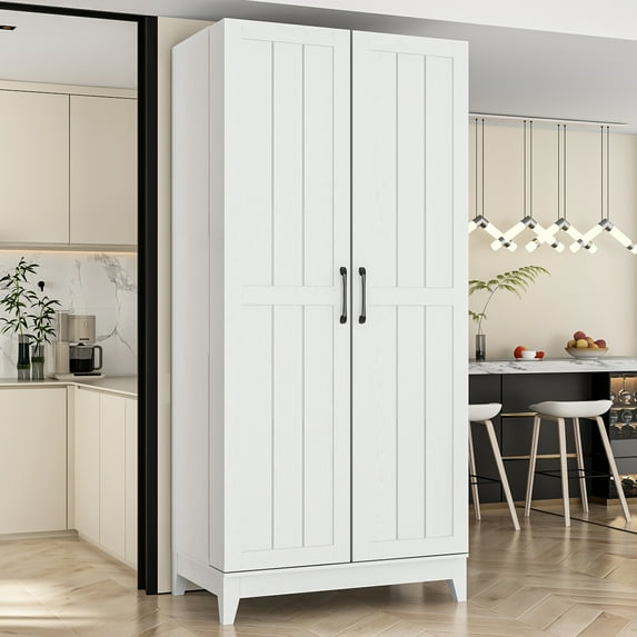 KULAGAGA Kitchen Pantry Cabinet, Buffet Cupboards with Drawers and Shelves for Dinning Room