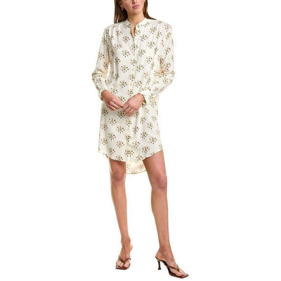 KULE womens Button Front Mini Dress, l, White