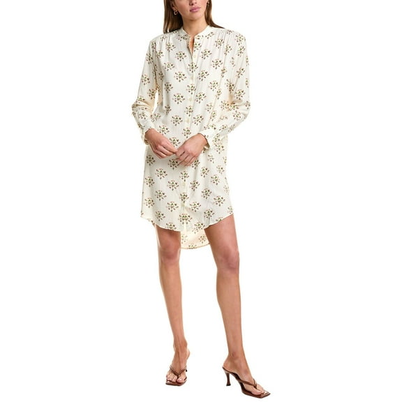 KULE womens  Button Front Mini Dress, xs, White