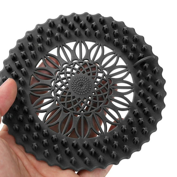 KULOKHUI Bathroom Sink Drain Strainer Covers Silicone Hair For BathroomKitchen Stopper Filter Catcher Shower Hair Kitchen，Dining & BarBlackOne Size