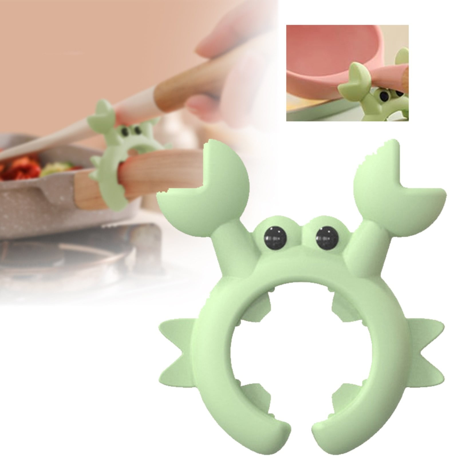 KULOKHUI Kitchen Storage Rack Creative Crab Shaped Silicone Spatula ...
