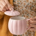 thumbnail image 1 of KULOKHUI Water Bottle Holiday Decoration Pumpkin Cup Creative Pumpkin Cup Ceramic Pumpkin Cup With Lid Halloween Decoration Pumpkin Cup Autumn Decoration Indoor Coffee Cup Ceramic CupGreenA, 1 of 7