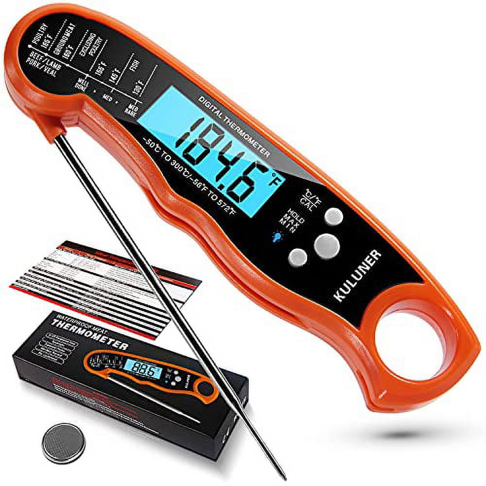 KULUNER TP01 Waterproof Digital Instant Read Meat Thermometer with 4