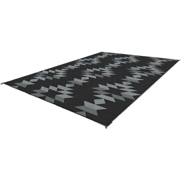 KUMA 880-KM-MB-GB-12 Reversible Outdoor Mat 12x9 Monterrey Boho Grey