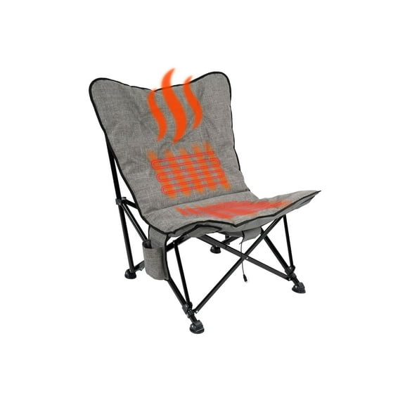 Kuma Outdoor Gear Aurora Chair w/Power Bank & Bluetooth, Heather Grey