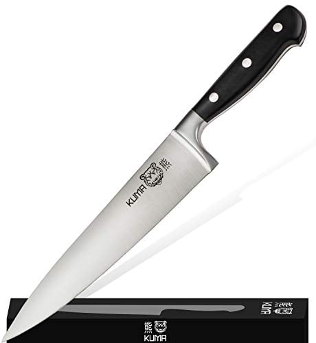 KUMA Multi Purpose Chef Knife - 8 Inch Blade for Carving, Chopping & Slicing - Great Ergonomic Handle - Professional Cooking Kitchen Knife - Cuts Like A Dream