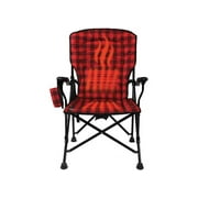 KUMA Outdoor Gear 887-KM-SBHC-RB Switchback Heated Camping Chair Red/Black Plaid