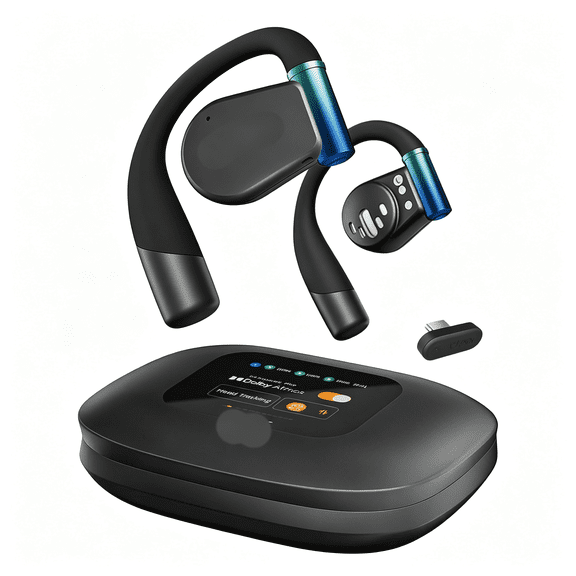 KUMEE 3 Gaming Earbuds-True Wireless Open Ear Headphones,Ultra-Low Latency Dolby Sound,Bluetooth 5.4,Usb-C Dongle,50Hr Battery,Compatible with Pc,Quest,Switch,Black
