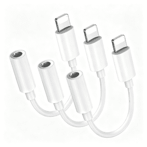 KUMEE Apple Mfi Certified Lightning to 3.5Mm Headphone Jack Adapter Dac Headphone Earphone Hi-Fi Audio Dongle Car Aux Cable Iphone 14/13/12/11/Xr/X/8/7 Car Gym Travel Office Use White