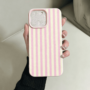 KUMEE Cute Striped Case for Iphone 13 Pro Max 6.7",Pink/Yellow | Non-Fade Aesthetic Striped Pattern,Slim Fit,Lightweight,Kawaii Cute Iphone 13 Pro Max Case for Women Girls,Soft Tpu