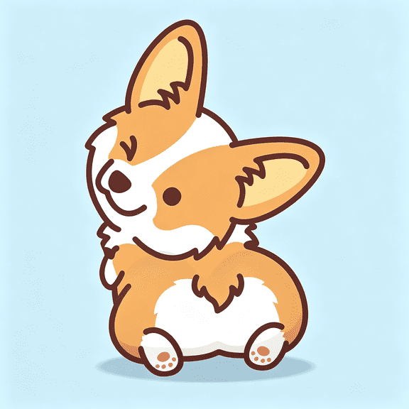 KUMEE Ergonomic Mouse Pad with Wrist Support,Non-Slip Backing Corgi Anime Cute Gel Mouse Pad Wrist Rest,Easy-Typing and Pain Relief for Gaming Office Computer Laptop(Blue Cute Corgi)
