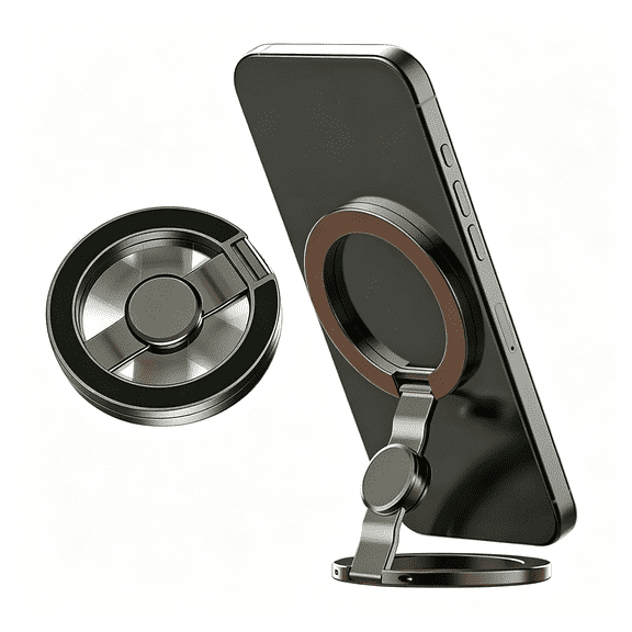 KUMEE Fidget Spinner Magnetic Phone Holder, Phone Grip Stand for Iphone & Magnetic Cases, Dual Sided Magnet Rings for Gym Home Travel, Compatible Strong Adhesion Stress Relief Accessory