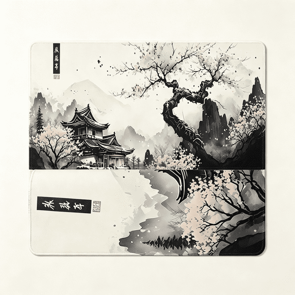 KUMEE Japanese Mouse Pad,Large Japanese Desk Mat,Xl Anime Gaming Keyboard Mat,Non-Slip Rubber Base,Big Extended Desk Protector for Home Office,31.5X11.8