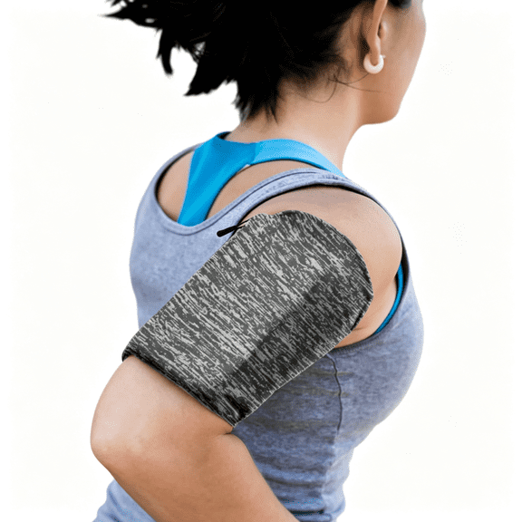 KUMEE Phone Holder for Running, Cell Phone Arm Bands with Reflective Logo, Phone Strap Armband Fits Iphone and Android, Use for Running, Walking, Hiking and Biking, Gray, Large