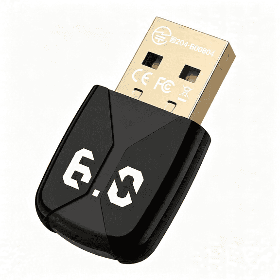 KUMEE Usb Bluetooth Adapter for Pc Desktop Laptop,Bluetooth 6.0 Dongle Receiver,Plug and Play Blue Tooth Adapter Transmitter,Edr&Ble,Support 11/10/8.1/7 for Pc,Keyboard,Mouse